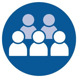 Graphic depicting a group of people